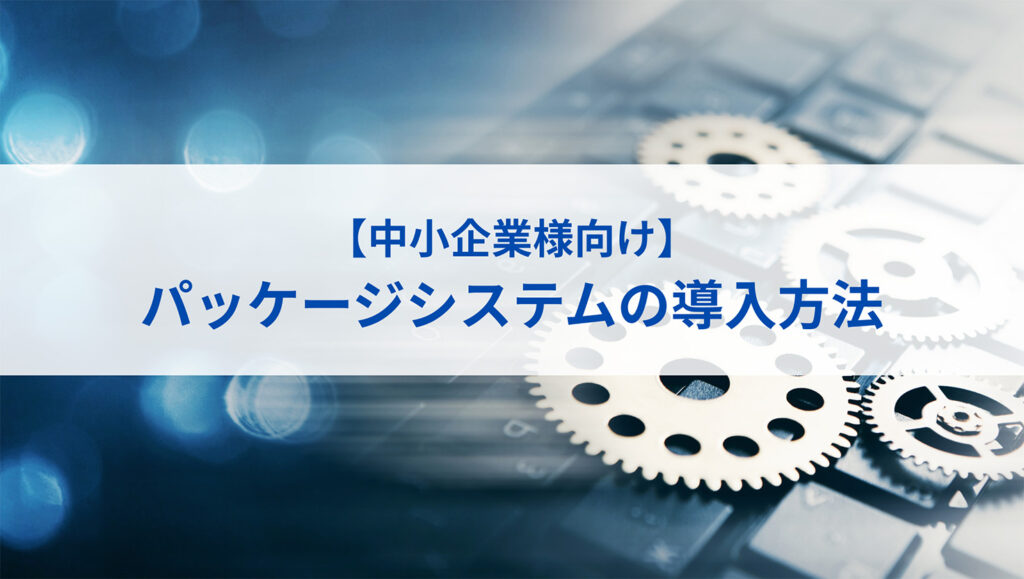 【中小企業様向け】パッケージシステムの導入を成功に導くロードマップ